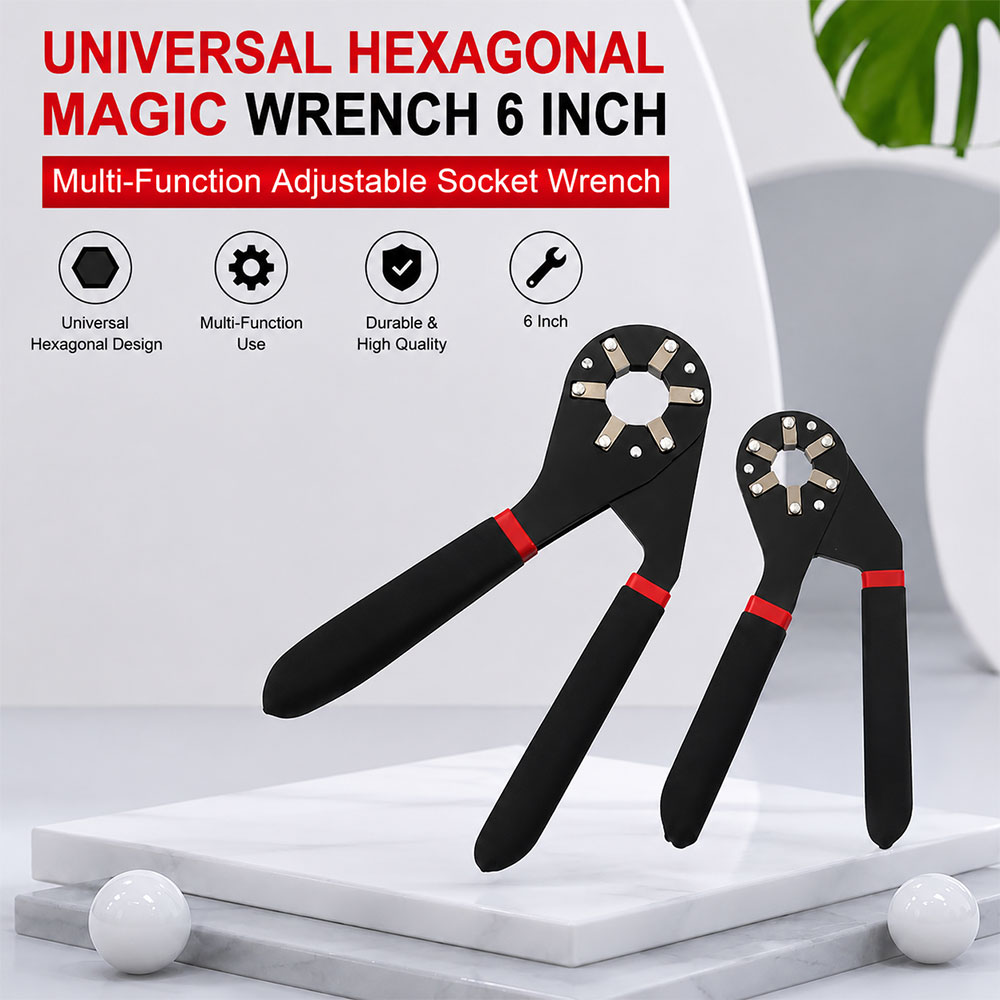 JH Kunci Ring Sok Universal Multifungsi Hexagonal Magic Wrench 6 Inch - GJ015 Gambar produk JH Kunci Ring Sok Universal Multifungsi Hexagonal Magic Wrench 6 Inch - GJ015 - Utama