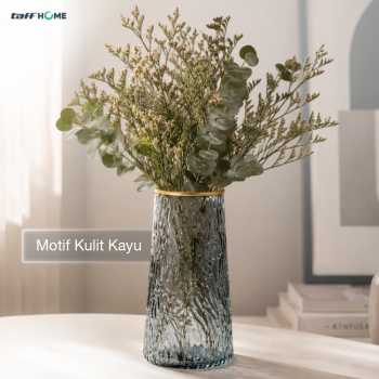 Gambar produk TaffHOME Vas Bunga Dekorasi Interior Ruang Tamu Motif Kulit Kayu - YF963