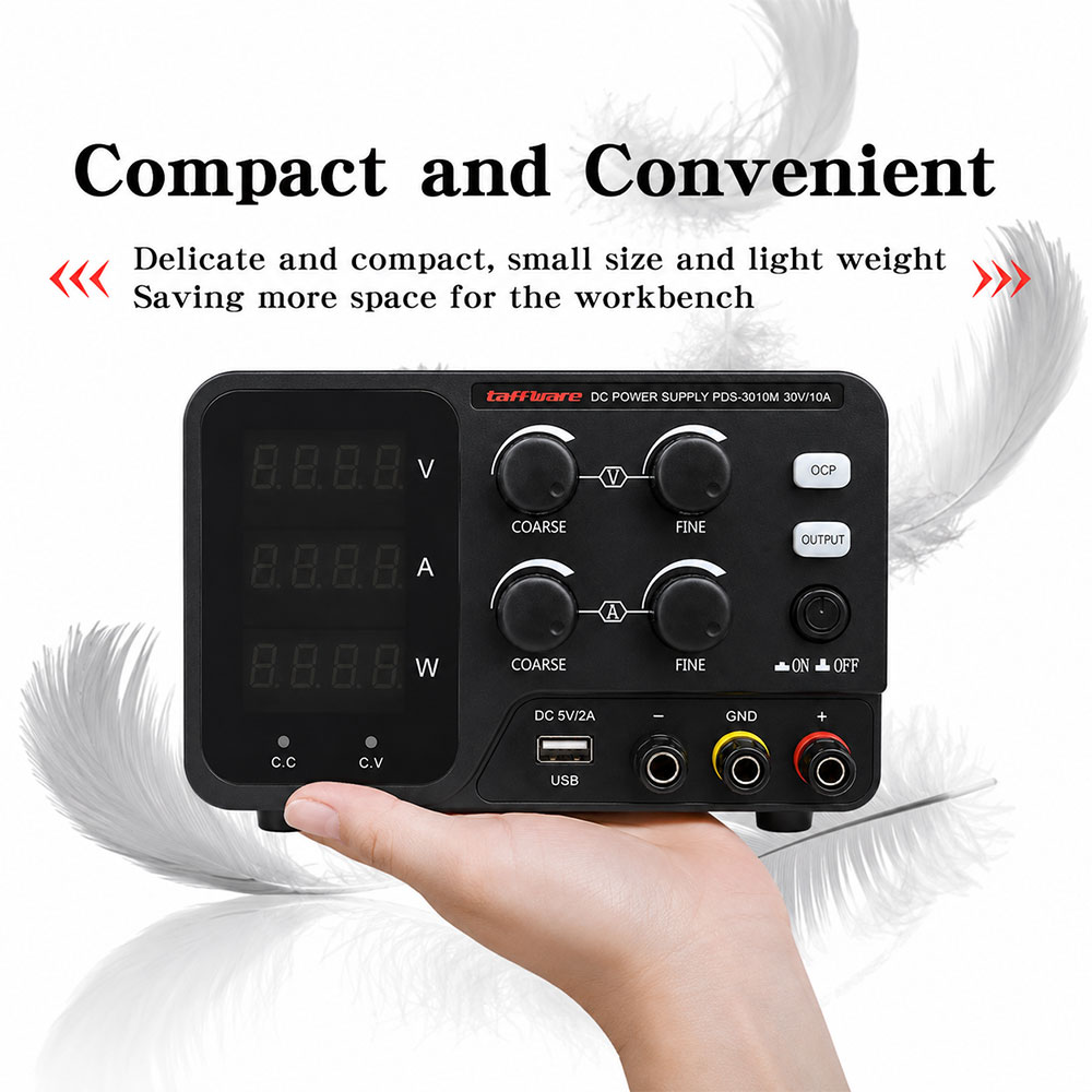 Gambar produk Taffware Adjustable DC Power Supply Variable Voltage 30V 10A 300W - PDS-3010M - 4