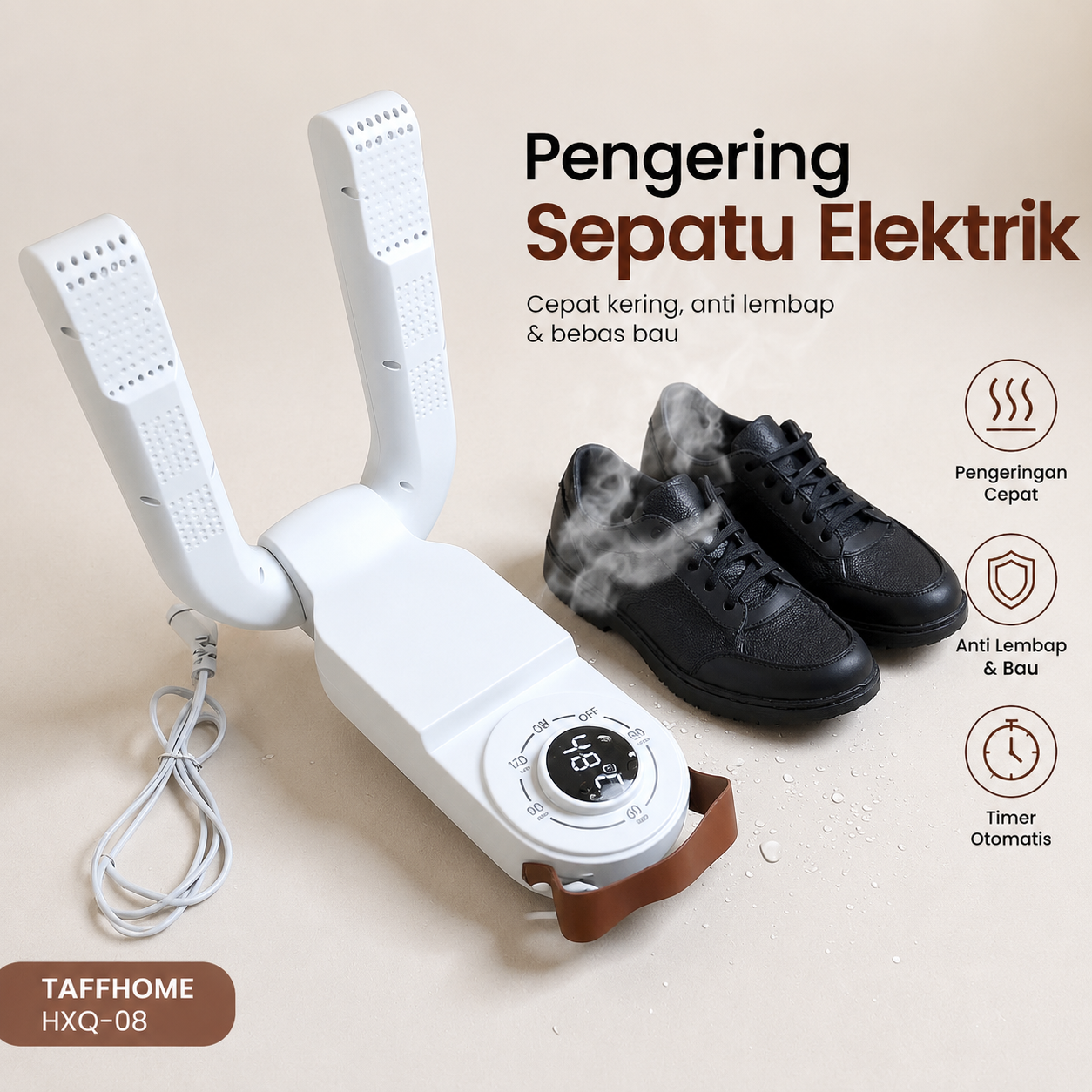 Gambar produk TaffHOME Pengering Sepatu Elektrik Shoe Dryer 220V - HXQ-08 - Utama