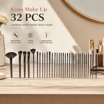 Biutte.co Kuas Make Up Rias Kosmetik Brush 32 PCS dengan Pouch - MAG517