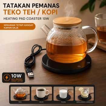 Gambar produk BAIH Tatakan Pemanas Teko Teh Kopi Warmer Heating Pad Coaster 10W - RY004
