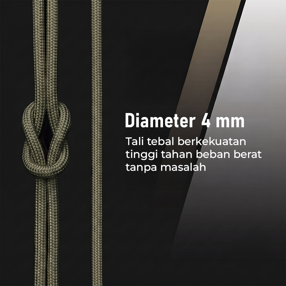 TaffSPORT Tali Tenda Paracord Rope Tent Camp 7 Core 4mm 100M - SH139 Gambar produk TaffSPORT Tali Tenda Paracord Rope Tent Camp 7 Core 4mm 100M - SH139 - 1