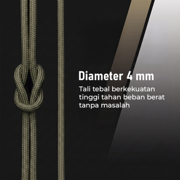 Gambar produk TaffSPORT Tali Tenda Paracord Rope Tent Camp 7 Core 4mm 100M - SH139 - 1