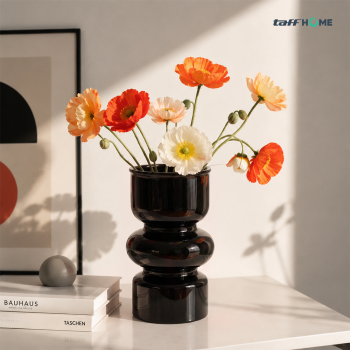 Gambar produk TaffHOME Vas Bunga Kaca Nordic Bottle Vase Flower Pot Home Decor 18cm - AM-18 - 3