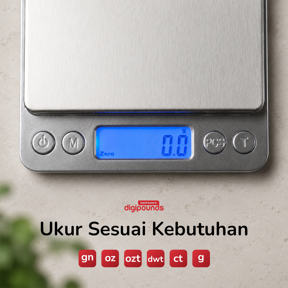 Gambar produk Taffware Digipounds Timbangan Dapur Digital 6 Satuan 2kg 0.1g - i2000 - 3