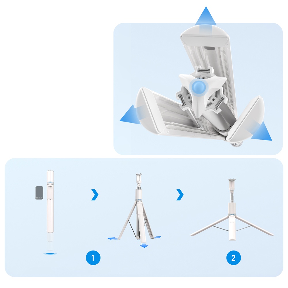 TELESIN Tripod HP Tongsis Monopod Preview Monitor Remote 1.7M - P1-CSS-02 Gambar produk TELESIN Tripod HP Tongsis Monopod Preview Monitor Remote 1.7M - P1-CSS-02 - 5