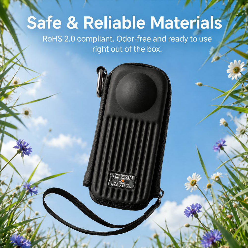 TELESIN Tas Kamera Aksi Portable Carrying Case for Insta360 X5/X4 /Air - S6-PRC-30BK-TIS Gambar produk TELESIN Tas Kamera Aksi Portable Carrying Case for Insta360 X5/X4 /Air - S6-PRC-30BK-TIS - 3