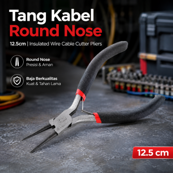 Gambar produk Urijk Tang Kabel Multifungsi Insulated Wire Cable Cutter Pliers 12.5cm Round Nose - M2941