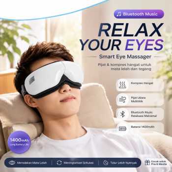 YUZY Alat Pijat Kompres Mata Bluetooth Music Eye Massager - 001