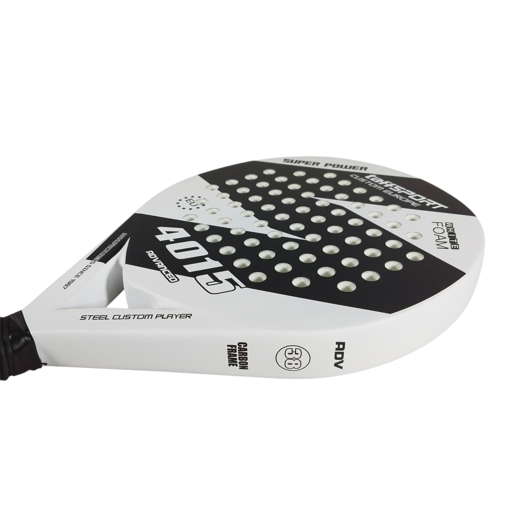 Gambar produk TaffSPORT Raket Padel Round Carbon Glass Fiber 3.8cm Thickness 360g - 4015 - 3