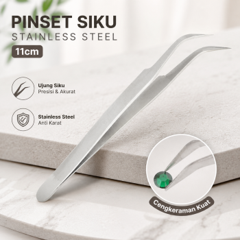 LAIWANG Pinset Siku Stainless Steel Pinset Elektronik Presisi 11cm - TS-15