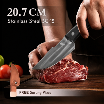 KNIFEZER Pisau Daging Stainless Steel 5Cr15 Forged Butcher Knife - W50
