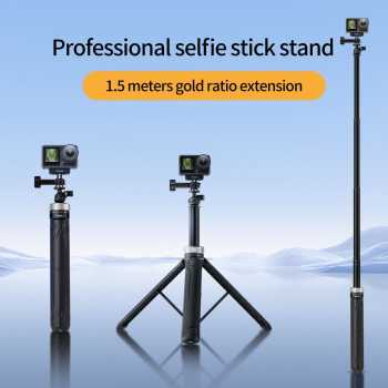 TELESIN Tripod Kamera Aksi Tongsis Monopod 360 Rotation 1.5M - S1-TSS-01