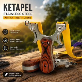 Piaoyu Ketapel Stainless Steel Slingshot Hunting Catapult - P1125