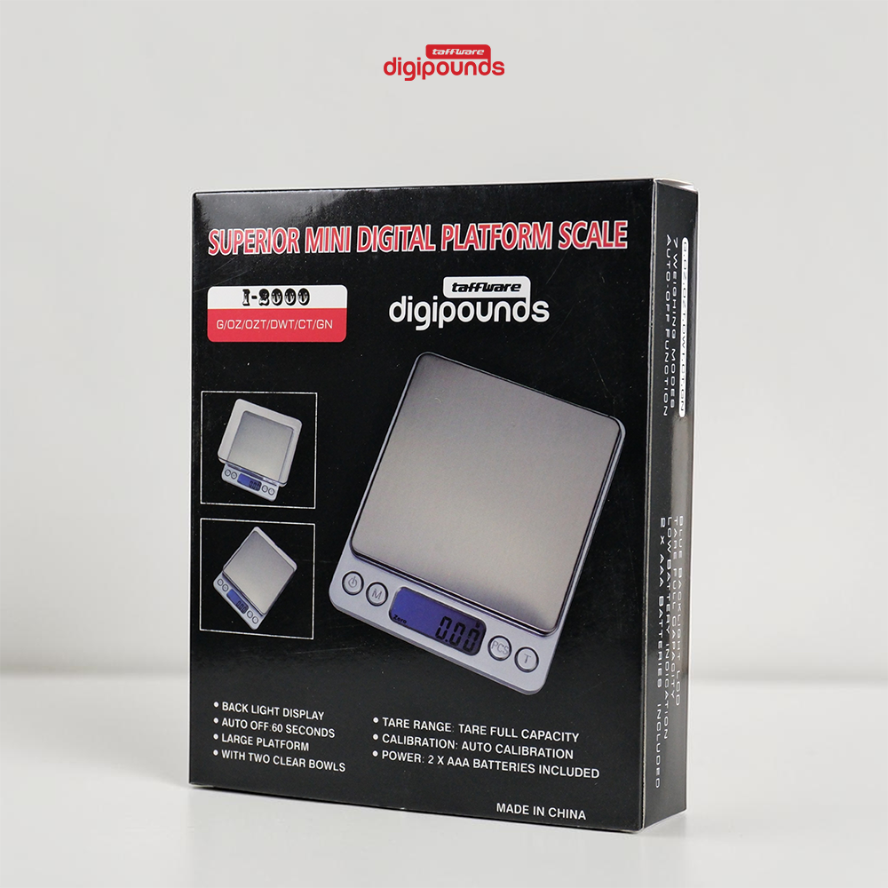Gambar produk Taffware Digipounds Timbangan Dapur Digital 6 Satuan 2kg 0.1g - i2000 - Kemasan