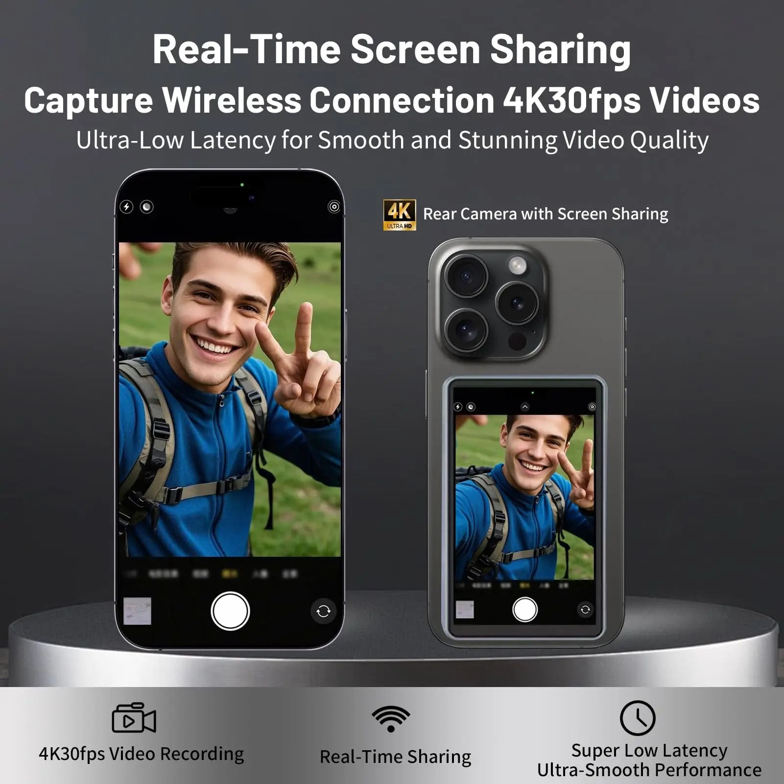 Gambar produk ILEPO Layar Selfie Screen Monitor Magnetic Magsafe Recorder 4.02 Inch - X5 - 5