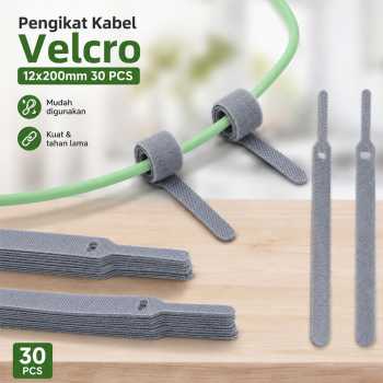 DGO Velcro Strap Pengikat Kabel Cable Organizer 12x200mm 30 PCS - VO-10