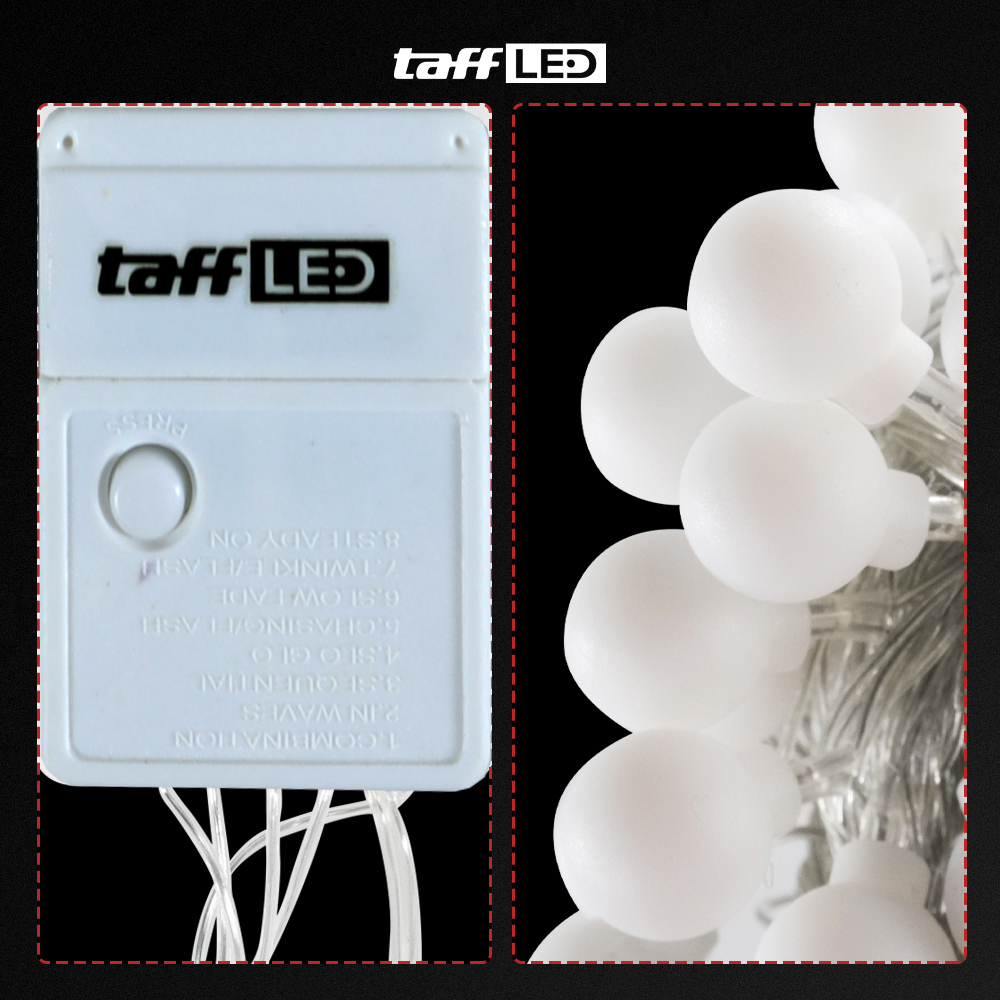 Gambar produk TaffLED Lampu Hias String Lights Waterproof 80 LED 4W 10M Model Ball - YJT80L - 1