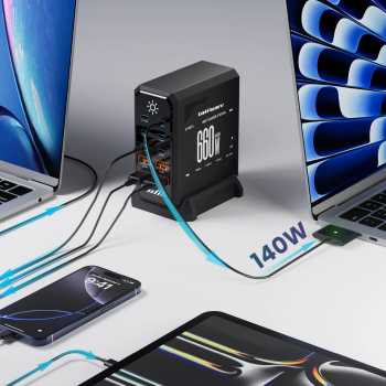 Gambar produk Taffware Charger Station Fast Charge Touch USB Type C GaN 10Port 660W - HW18 - 3