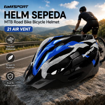 TaffSPORT Helm Sepeda MTB Road Bike Bicycle Helmet 21 Air Vent - X10