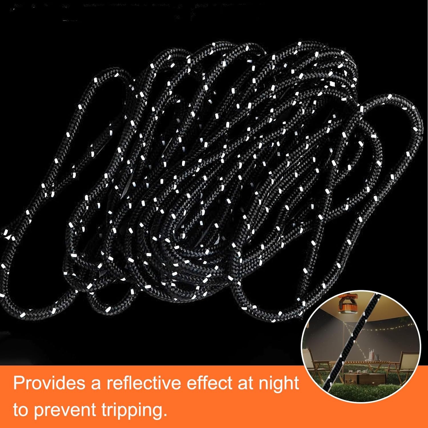 JOFU Tali Tenda Paracord Rope Tent 1/8 Inch Lifting Pulley 4 PCS 2M - SH200 Gambar produk JOFU Tali Tenda Paracord Rope Tent 1/8 Inch Lifting Pulley 4 PCS 2M - SH200 - 3