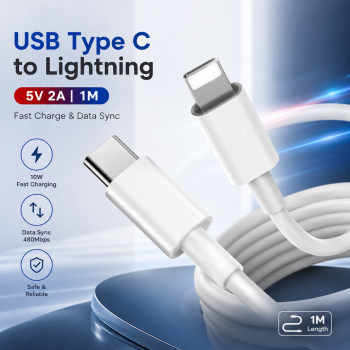 Gambar produk Kabel Data USB Type C To Lightning Multifungsi Fast Charging 5V 2A 1M - 1636