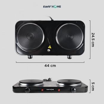 Gambar produk TaffHOME Kompor Listrik 2 Tungku Portable Hot Plate 2000W - H2-2000-04 - 8