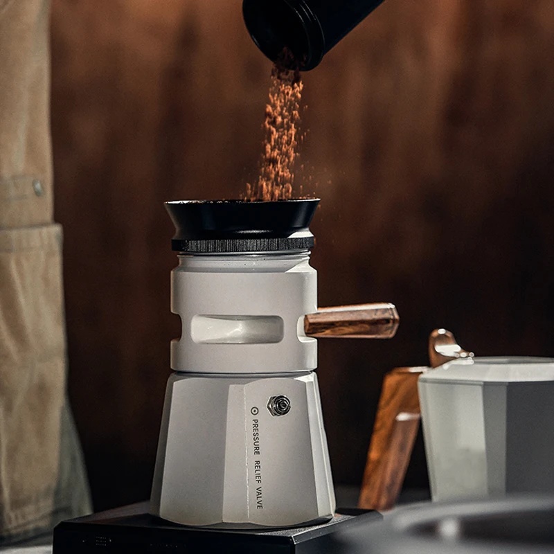 One Two Cups Moka Pot Teko Kopi Espresso Coffee Maker 2 Cup 100ml - L35 Gambar produk One Two Cups Moka Pot Teko Kopi Espresso Coffee Maker 2 Cup 100ml - L35 - 1