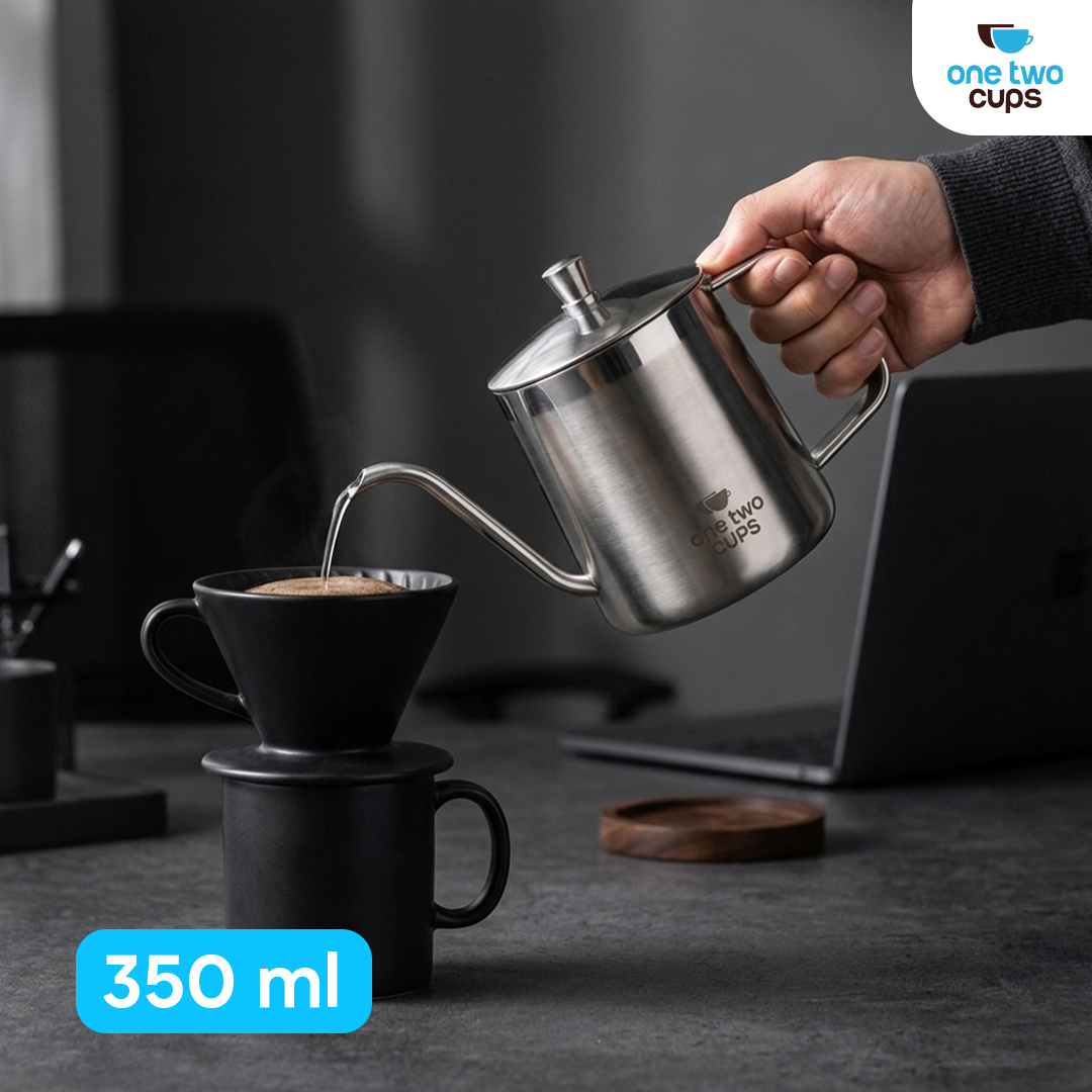 One Two Cups Teko Kopi Leher Angsa Gooseneck Pour Over Kettle 350ml - HS-10 Gambar produk One Two Cups Teko Kopi Leher Angsa Gooseneck Pour Over Kettle 350ml - HS-10 - 3