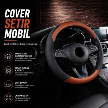OTOHEROES Cover Setir Mobil Bahan Kulit Non Slip Steering Wheel 38cm - V70