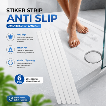 TaffHOME Stiker Anti Slip Kamar Mandi Shower Strips 20x380mm 6 PCS - TT-19
