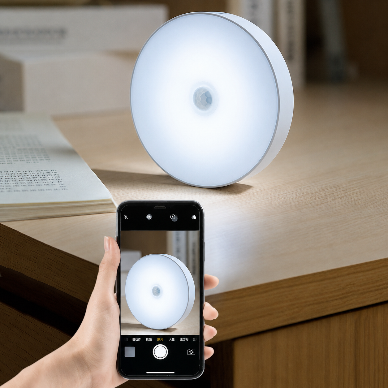 Sulala Lampu Tidur Minimalis USB Night Lamp 8 LED Cool White - SU34 Gambar produk Sulala Lampu Tidur Minimalis USB Night Lamp 8 LED Cool White - SU34 - 3