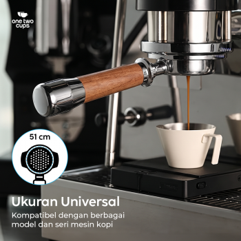 Gambar produk One Two Cups Portafilter Bottomless Naked Detachable Stainless 51mm - NP55 - 4