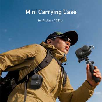 TELESIN Tas Kamera Aksi Mini for DJI Osmo Action 3/4/6/5 Pro Storage - S6-PRC-33BK-TDJ
