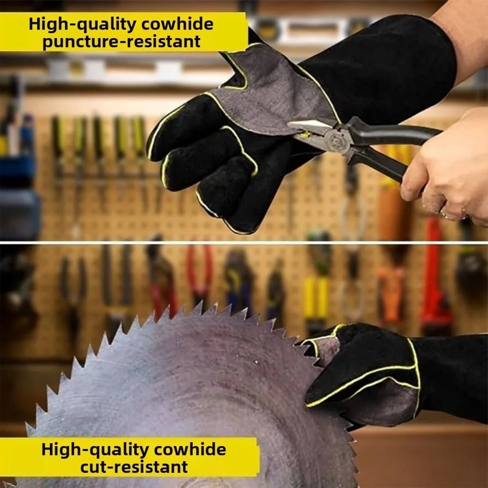RIGIT Sarung Tangan Las Kulit Double Layer Cowhide Welding Gloves - STL-15 Gambar produk RIGIT Sarung Tangan Las Kulit Double Layer Cowhide Welding Gloves - STL-15 - 3