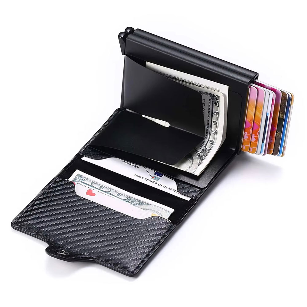 CEXI Dompet Kartu Anti RFID Portable 14 Slot dengan Klip Uang - 015 Gambar produk CEXI Dompet Kartu Anti RFID Portable 14 Slot dengan Klip Uang - 015 - 1