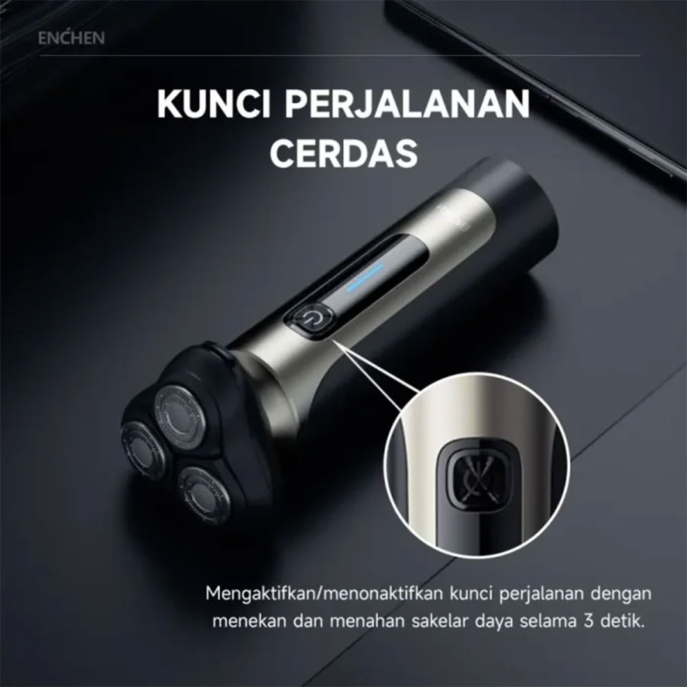 ENCHEN Alat Cukur Elektrik 3D Magnetic Electric Shaver 5W 500mAh - Blackstone 8 Gambar produk ENCHEN Alat Cukur Elektrik 3D Magnetic Electric Shaver 5W 500mAh - Blackstone 8 - 5
