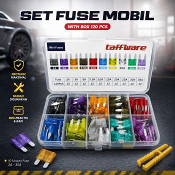 Taffware Set Fuse Mobil Sekring Tancap Blade Mini with Box 120 PCS - BX012