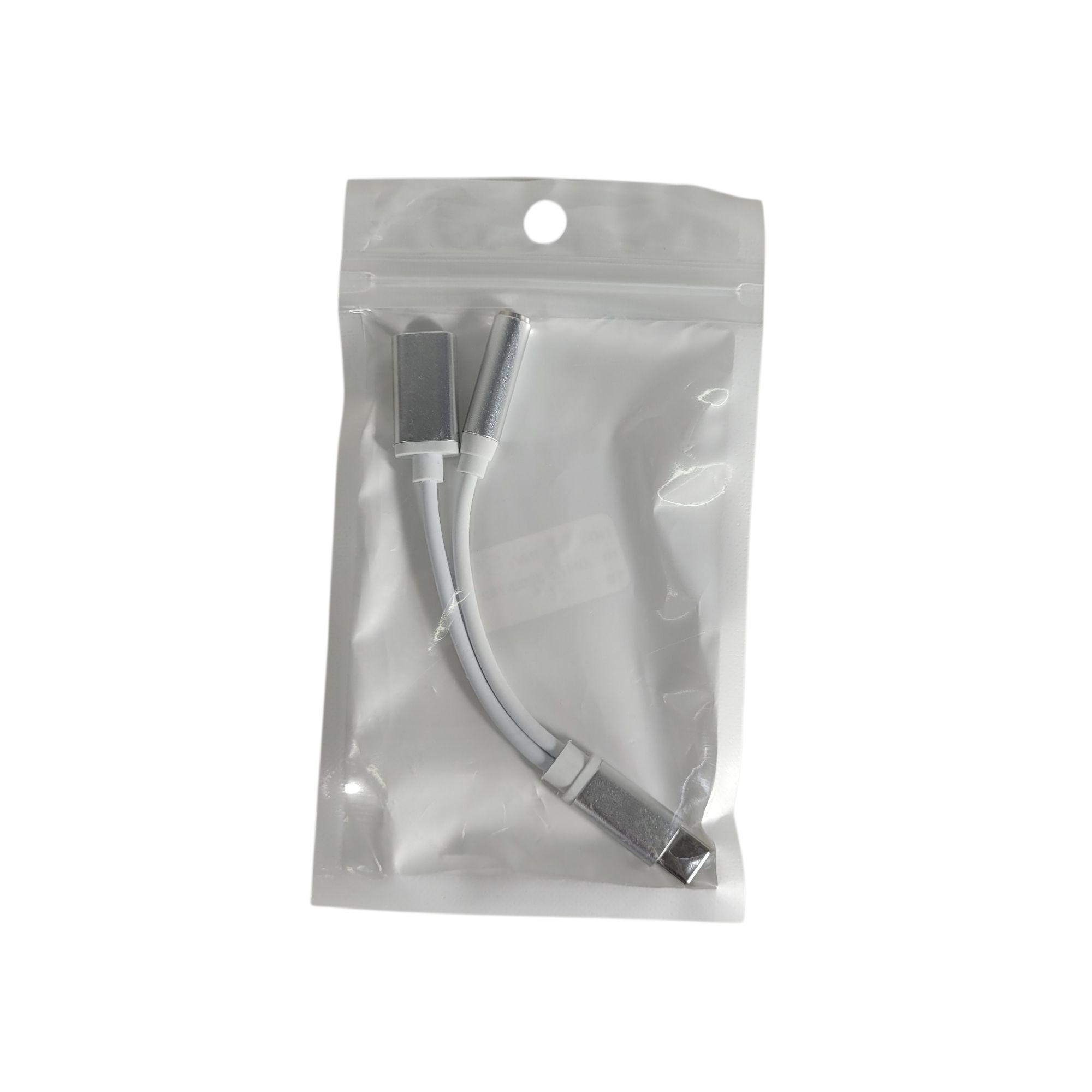 Gambar produk Clu 2in1 Kabel Splitter USB Type C to Jack Audio 3.5mm dan Type C - L45 - Kemasan