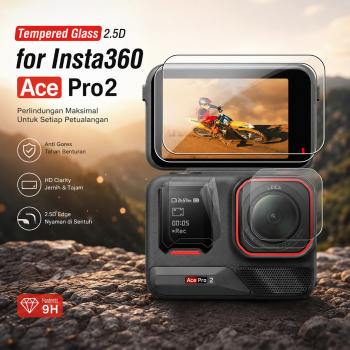 Gambar produk FARAJI Tempered Glass Protective Film 2.5D Curve Insta360 Ace Pro2 - FR-25