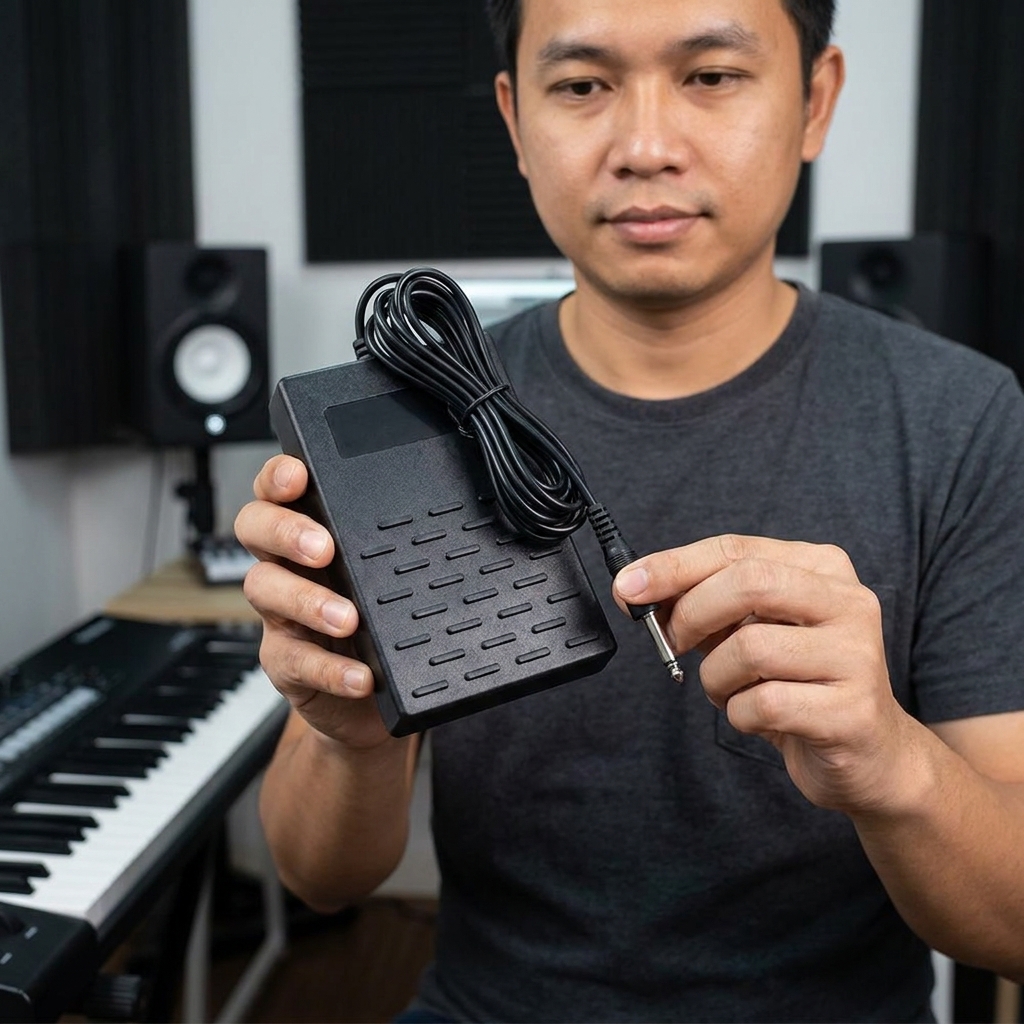 Tooy Sustain Pedal Universal Keyboard Drum Piano Elektrik Damper MIDI 6.5mm - WTB-010 Gambar produk Tooy Sustain Pedal Universal Keyboard Drum Piano Elektrik Damper MIDI 6.5mm - WTB-010 - 4