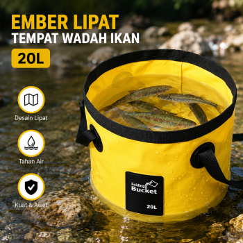 DILENI Ember Lipat Mancing Tempat Wadah Ikan 20L - D8524