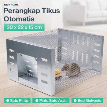 TaffHOME Jebakan Perangkap Tikus Besi Otomatis Single Door 30x22x15 cm - BG-22