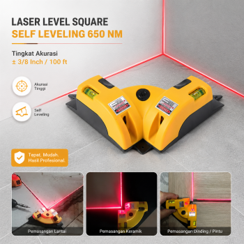 LANDSEA Laser Level Square Siku Waterpass Self Leveling Ground Wall - DC-01