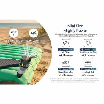 Gambar produk NITECORE Pompa Angin Elektrik Portable Air Pump USB Type C 2.8 kPa - AP01 - 1