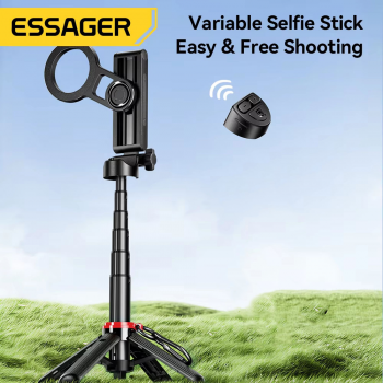 ESSAGER Mini Selfie Stick Magnetic 4in1 Tripod Rotateable with Remote - F07-F08