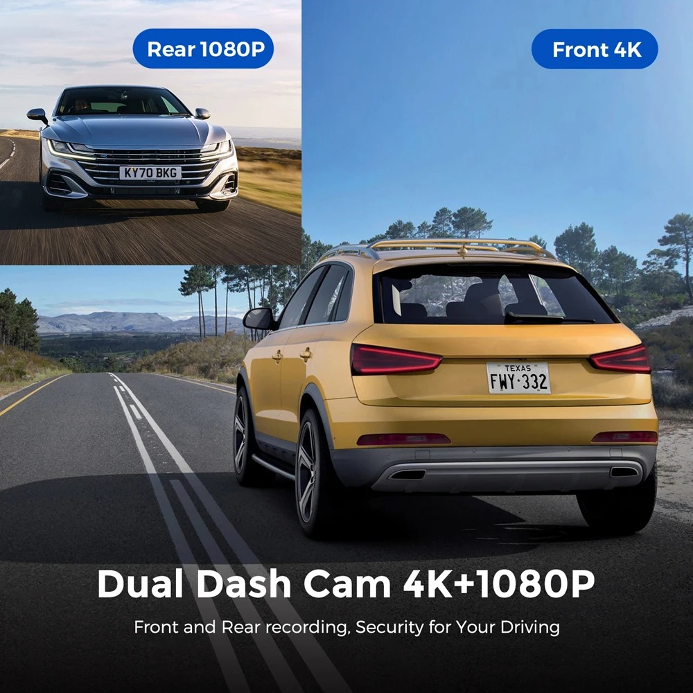 Taffware Dashcam Mobil Detachable Depan Belakang 24H Parking 1080P 4K - V22B Gambar produk Taffware Dashcam Mobil Detachable Depan Belakang 24H Parking 1080P 4K - V22B - 1