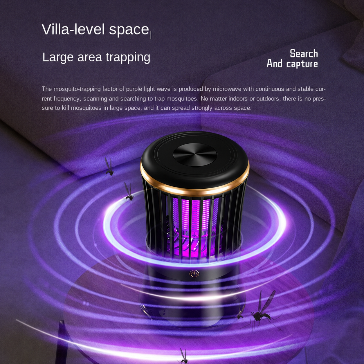 XIAOMI Lampu LED UV Anti Nyamuk Mosquito Bug Killer Lamp 3000mAh - ML-S2 Gambar produk XIAOMI Lampu LED UV Anti Nyamuk Mosquito Bug Killer Lamp 3000mAh - ML-S2 - 4