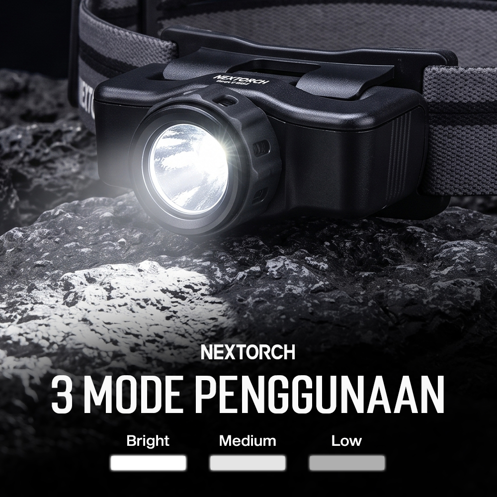 NEXTORCH Senter Kepala LED Headlamp Flashlight Outdoor 1200mAh - MAX STAR Gambar produk NEXTORCH Senter Kepala LED Headlamp Flashlight Outdoor 1200mAh - MAX STAR - 2